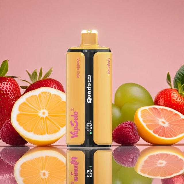 VapSolo Quads 80000 – Vanilla Cola & Lemon Peach & Strawberry Raspberry Cherry Ice & Grape Ice 5%